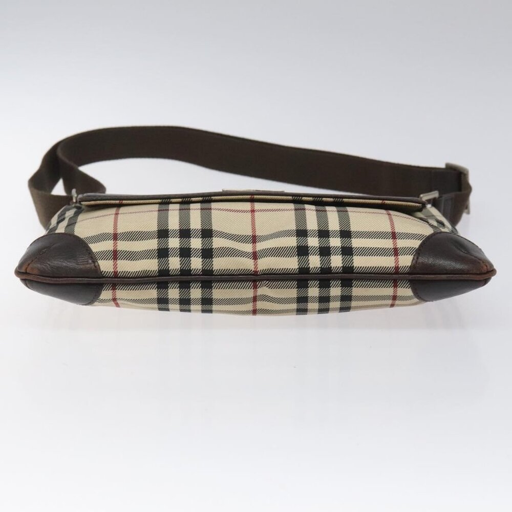 BURBERRY Nova Check Shoulder Bag Canvas Beige Auth KD198 - Picture 6 of 16